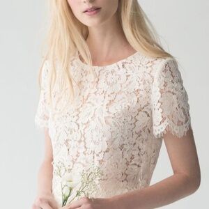 Jenny Yoo White Lace Top